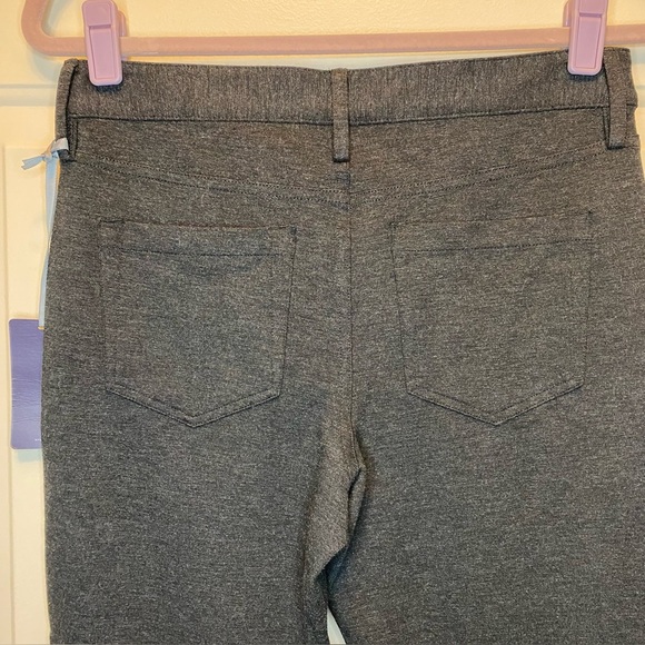 NYDJ Samantha Slim Ponte Sz 4 Heathered Gray High Rise Stretch Pants #11540 NWT - Picture 3 of 15